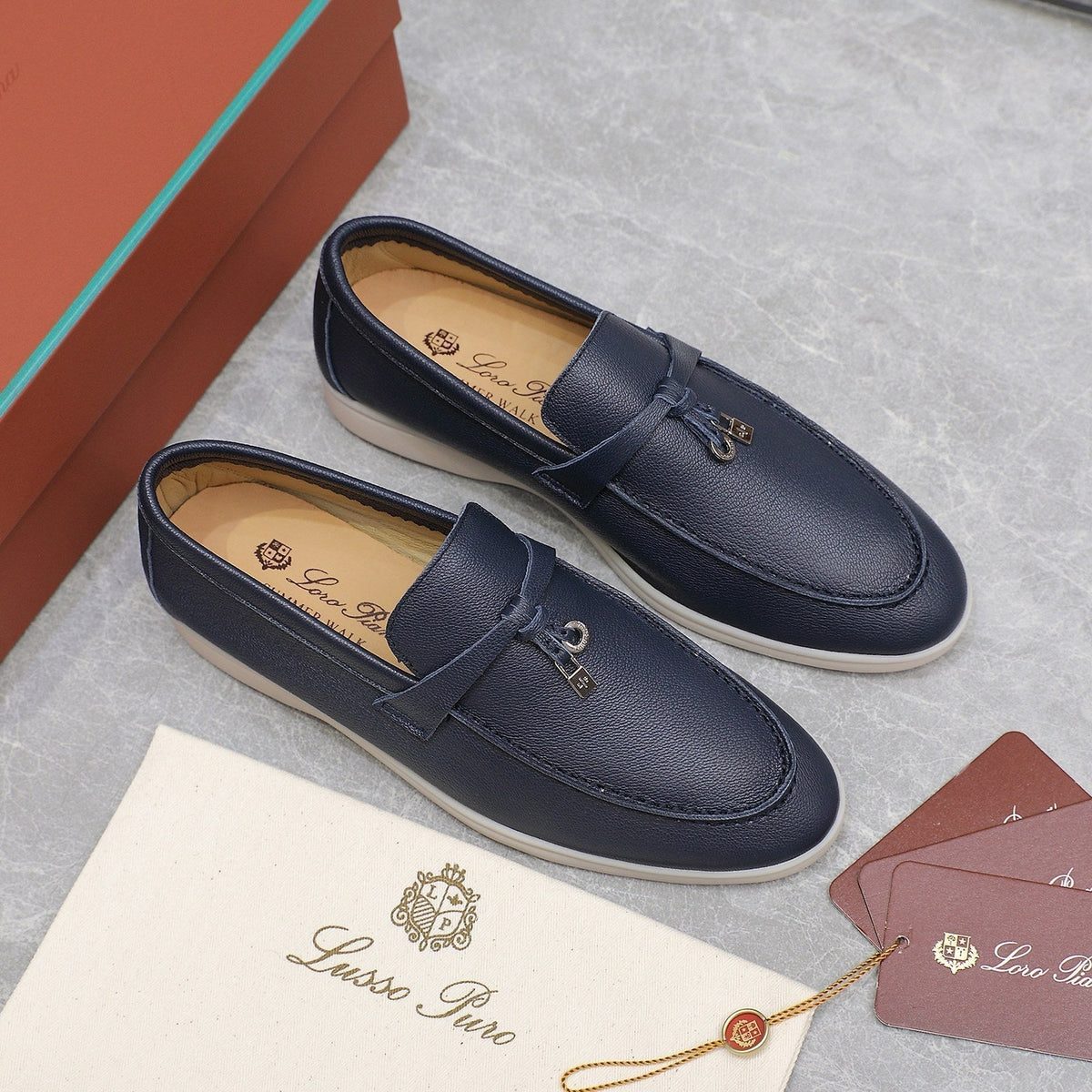 LP SUMMER CHARMS WALK LOAFERS BLACK LAMBSKIN