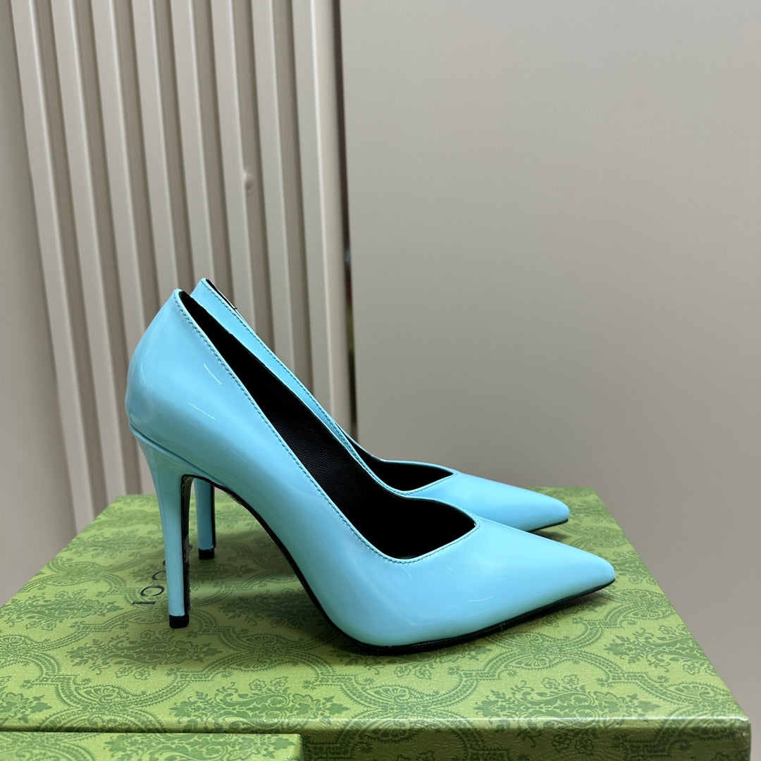 GG 105 HIGH HEEL PUMP SKY LAMBSKIN
