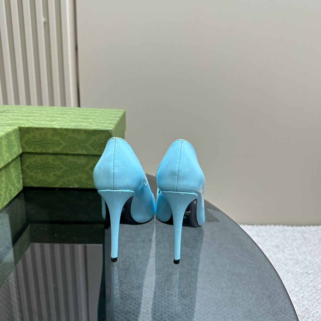 GG 105 HIGH HEEL PUMP SKY LAMBSKIN