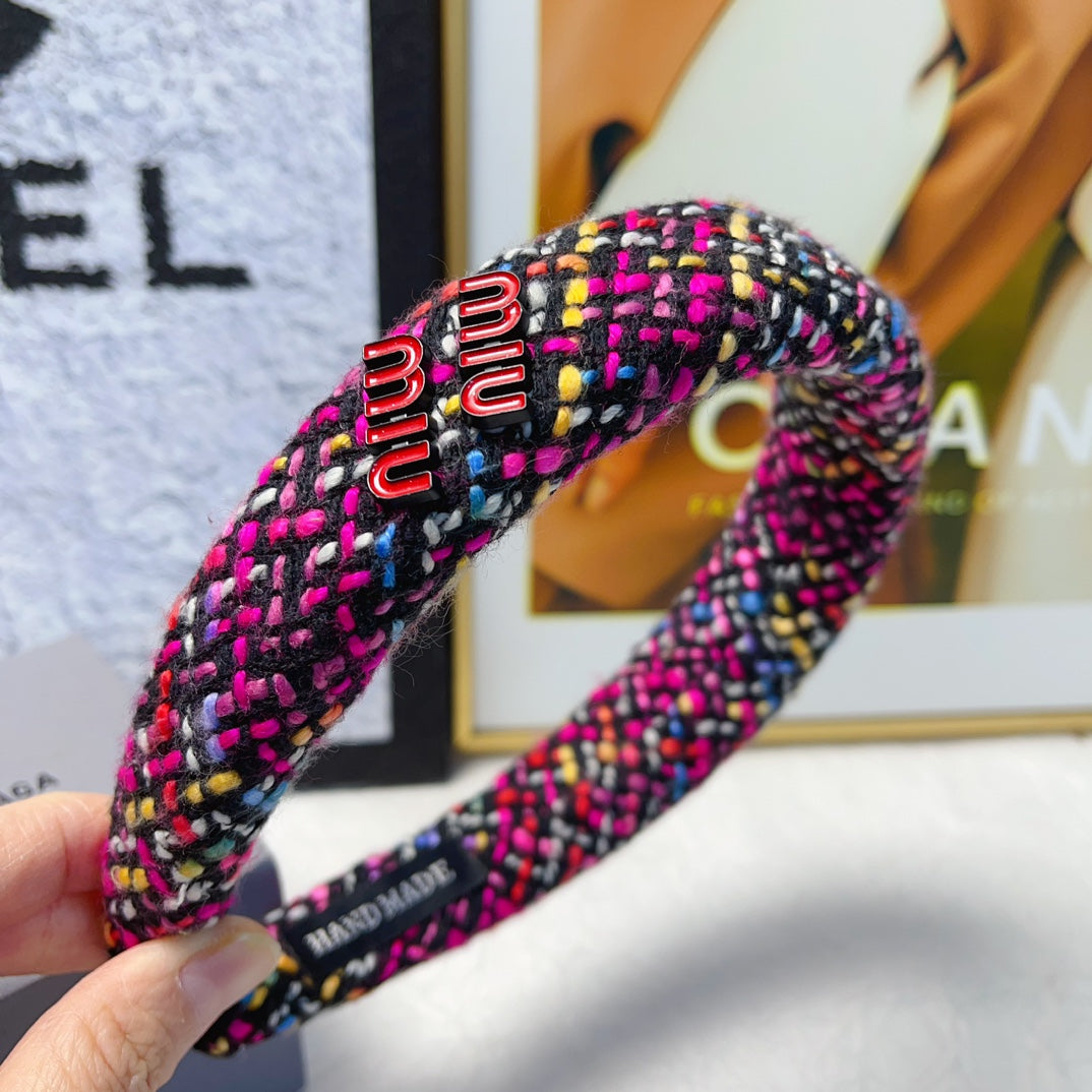 TWEED HEADBAND COLORFUL 161836
