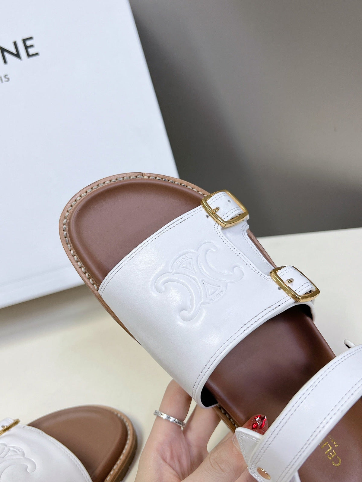 MINO SANDAL IN WHITE CALFSKIN