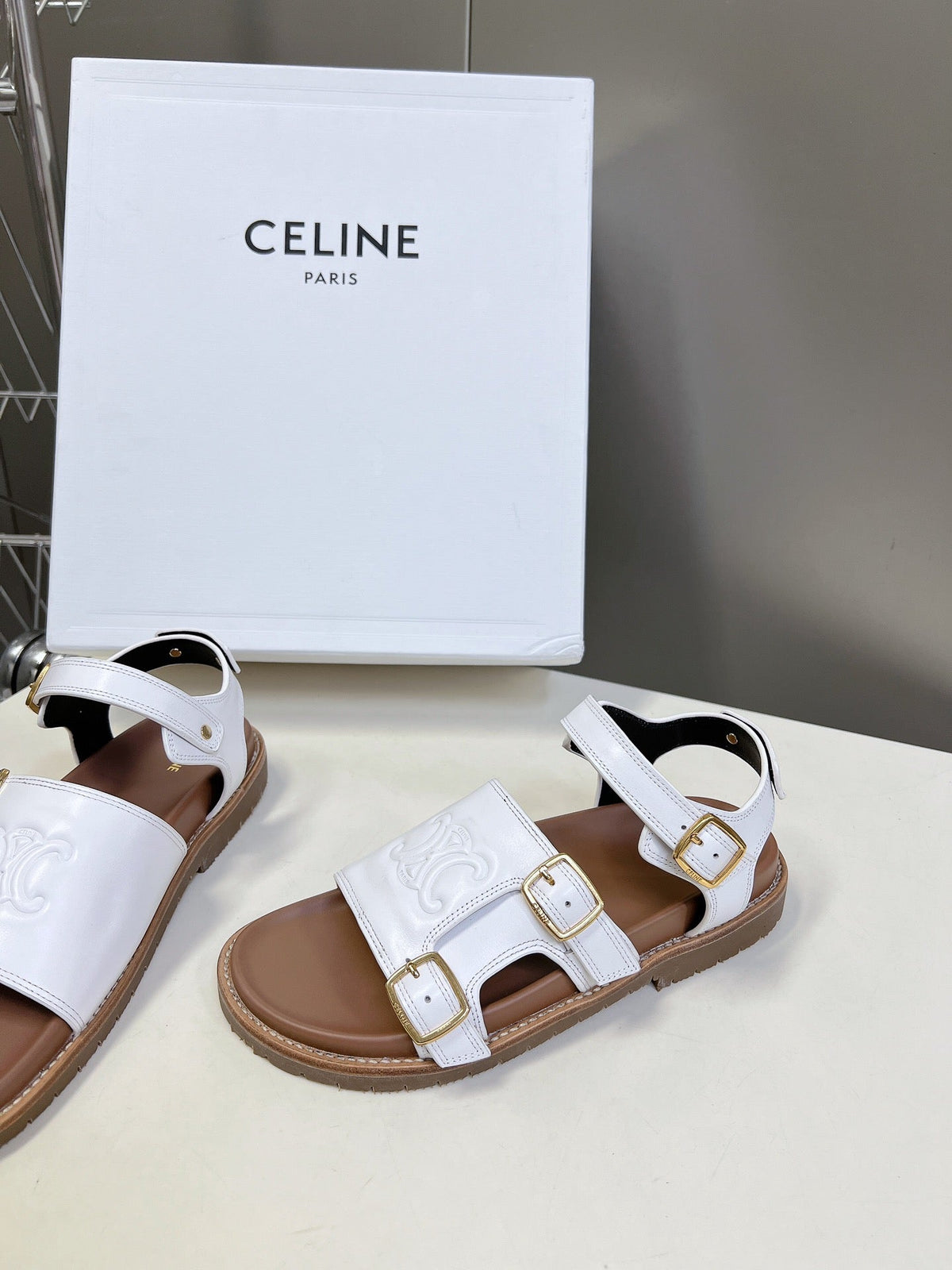 MINO SANDAL IN WHITE CALFSKIN