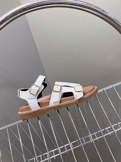 MINO SANDAL IN WHITE CALFSKIN