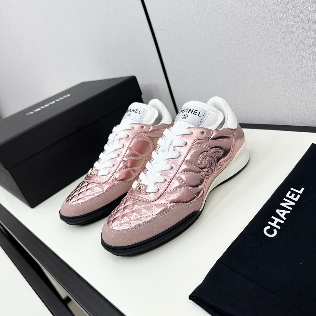 SPORTS SHOES IN GLOSSY COPPER CALFSKIN