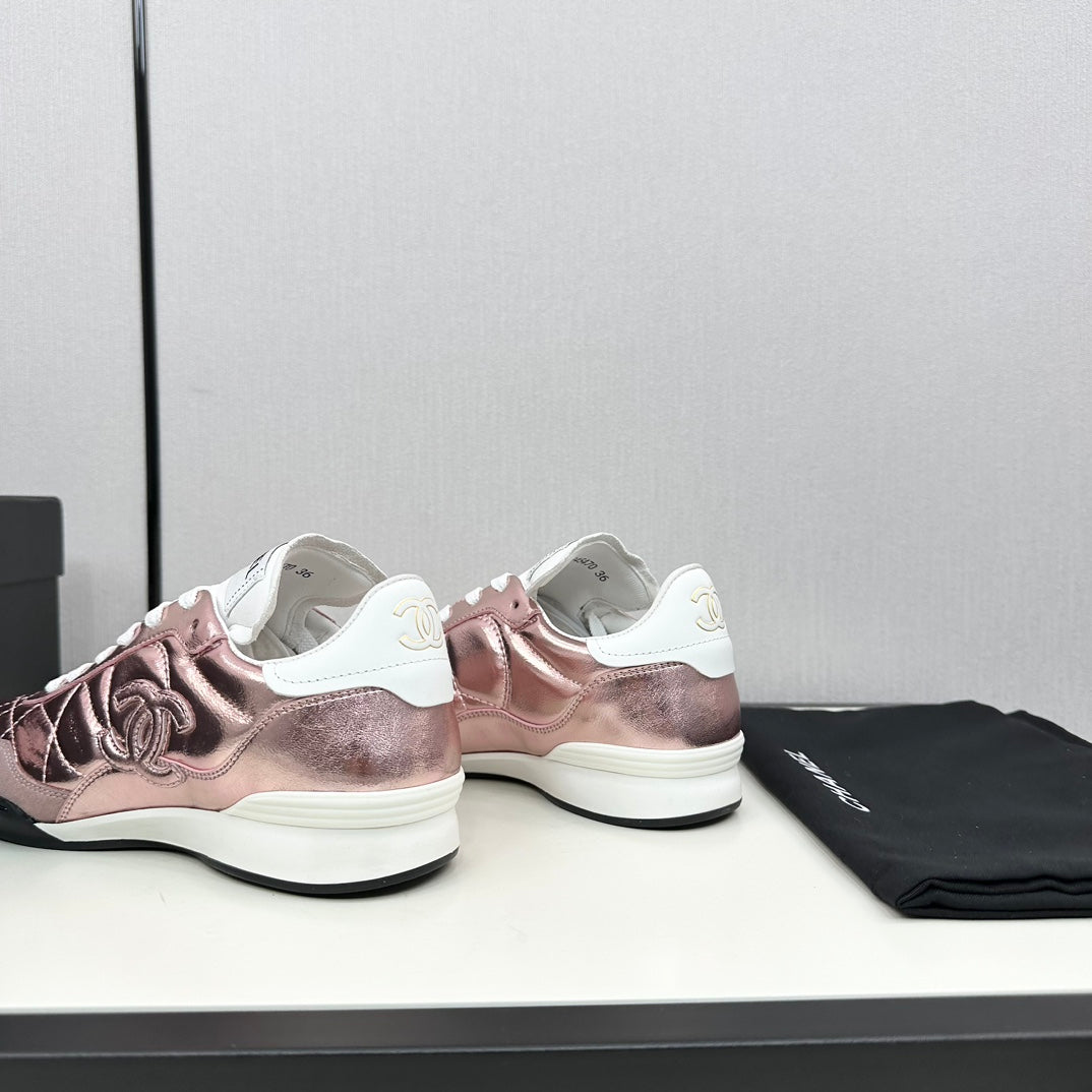 SPORTS SHOES IN GLOSSY COPPER CALFSKIN