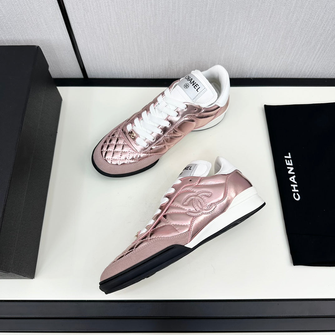 SPORTS SHOES IN GLOSSY COPPER CALFSKIN