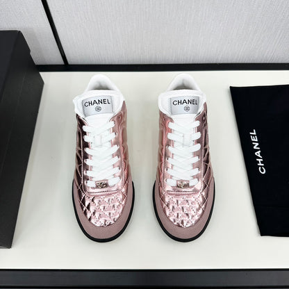 SPORTS SHOES IN GLOSSY COPPER CALFSKIN