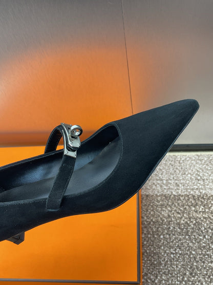 KIARA 40 MM PUMP IN BLACK SUEDE