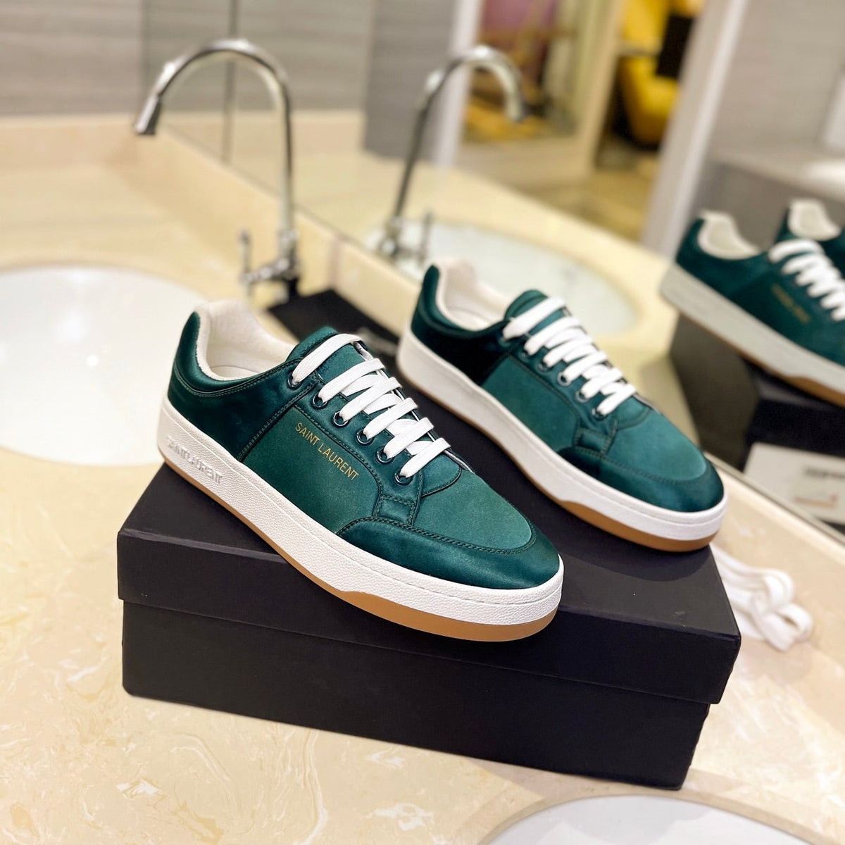 SL SL/61 SNEAKERS CASTLETON GRREN SATIN