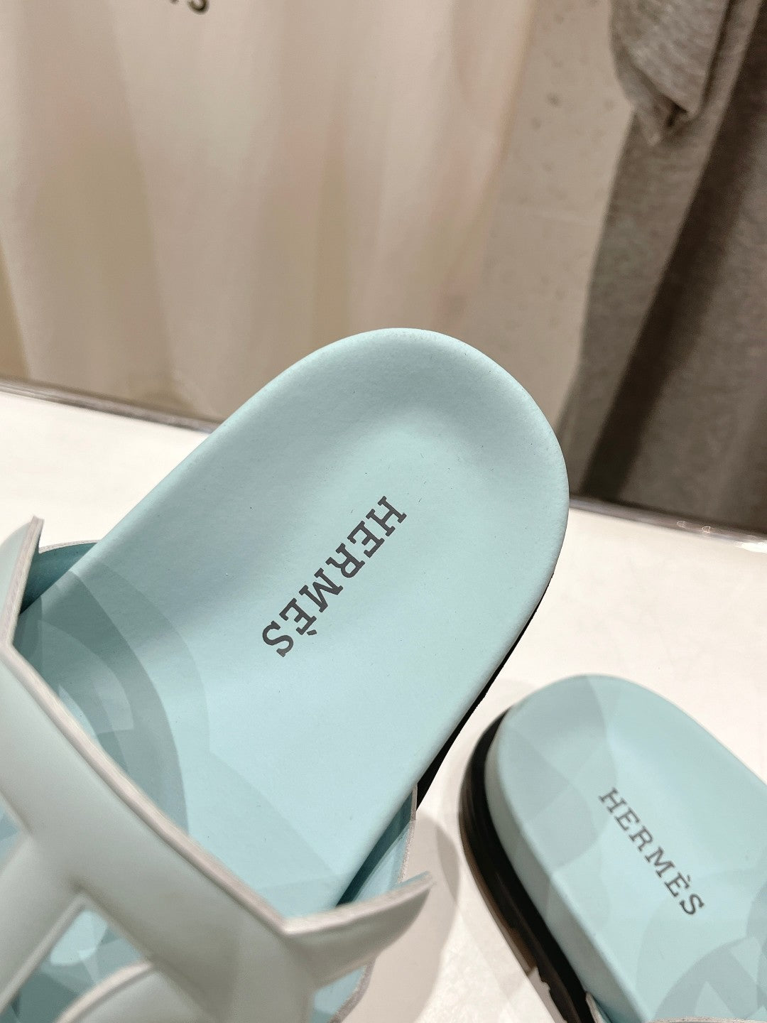 EXTRA SANDAL PASTEL PASTEL BLUE CALFSKIN