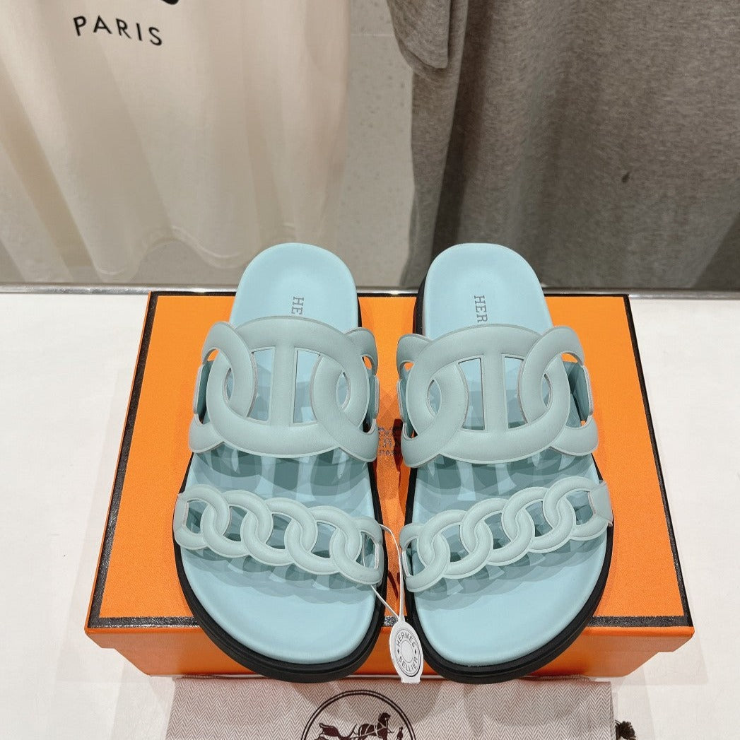 EXTRA SANDAL PASTEL PASTEL BLUE CALFSKIN