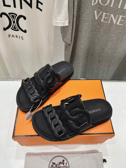 EXTRA SANDAL BLACK CALFSKIN