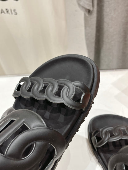 EXTRA SANDAL BLACK CALFSKIN