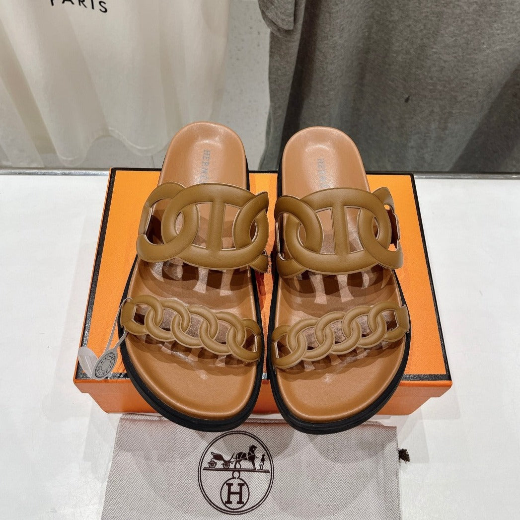 EXTRA SANDAL CARAMEL CALFSKIN
