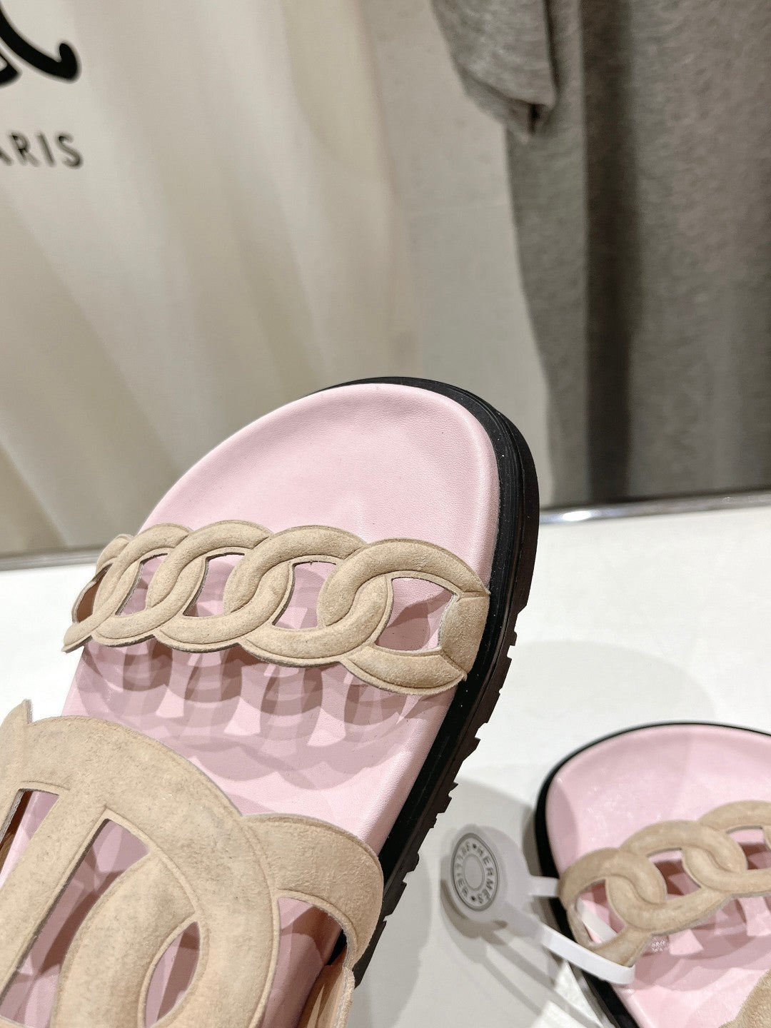 EXTRA SANDAL PASTEL PINK CALFSKIN