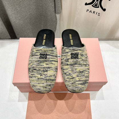 KNITTED MULES IN MULTICOLOR WOOL