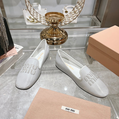SLIP-ON SHOES WHITE COWHIDE