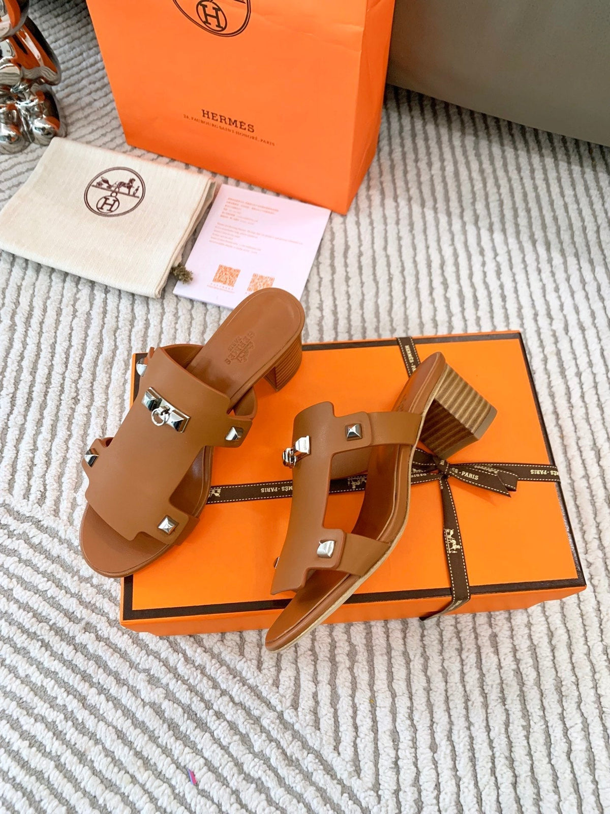 INVINCIBLE 50 SANDAL IN BRONZE BROWN CALFSKIN