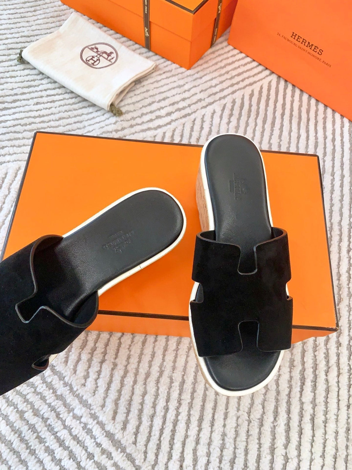 EZE 65 SANDAL BLACK SUEDE