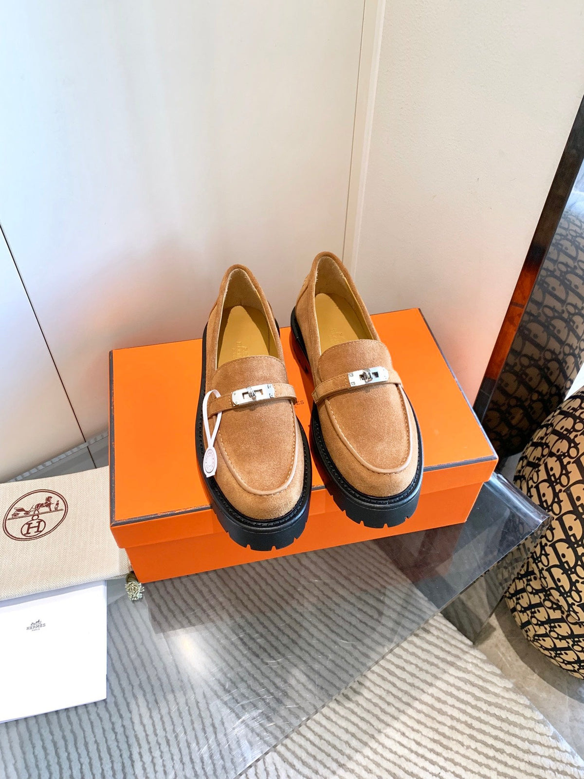 ICONE LOAFER IN BRONZE BROWN SUEDE