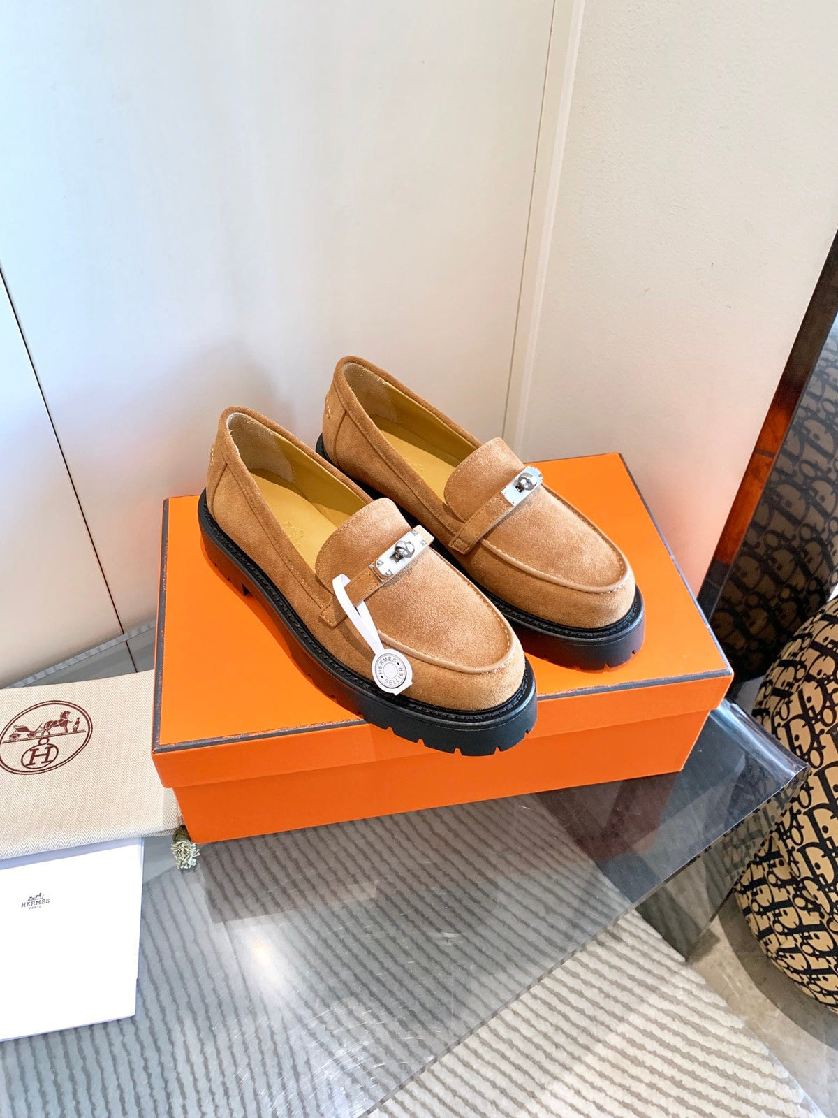 ICONE LOAFER IN BRONZE BROWN SUEDE