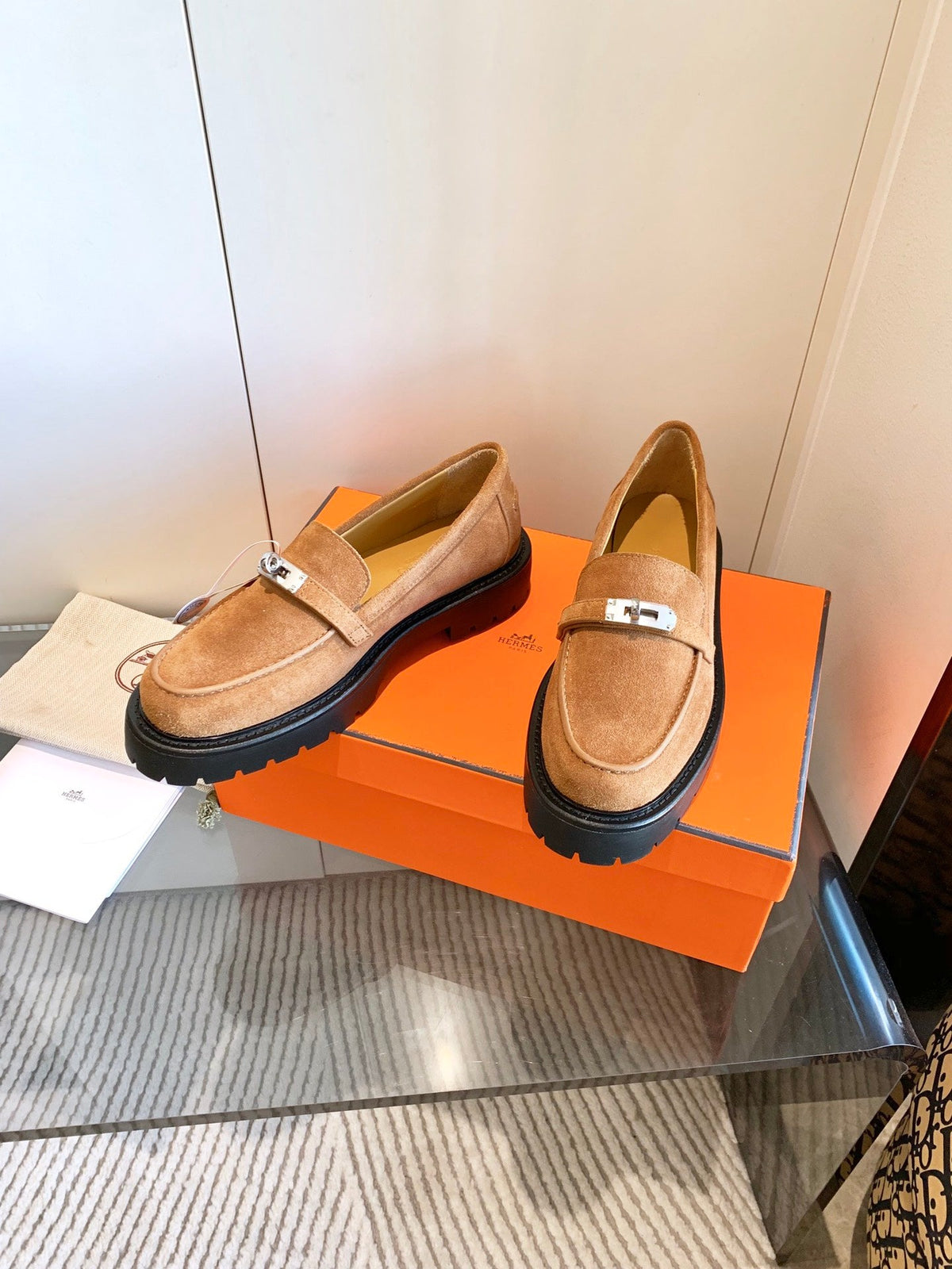 ICONE LOAFER IN BRONZE BROWN SUEDE