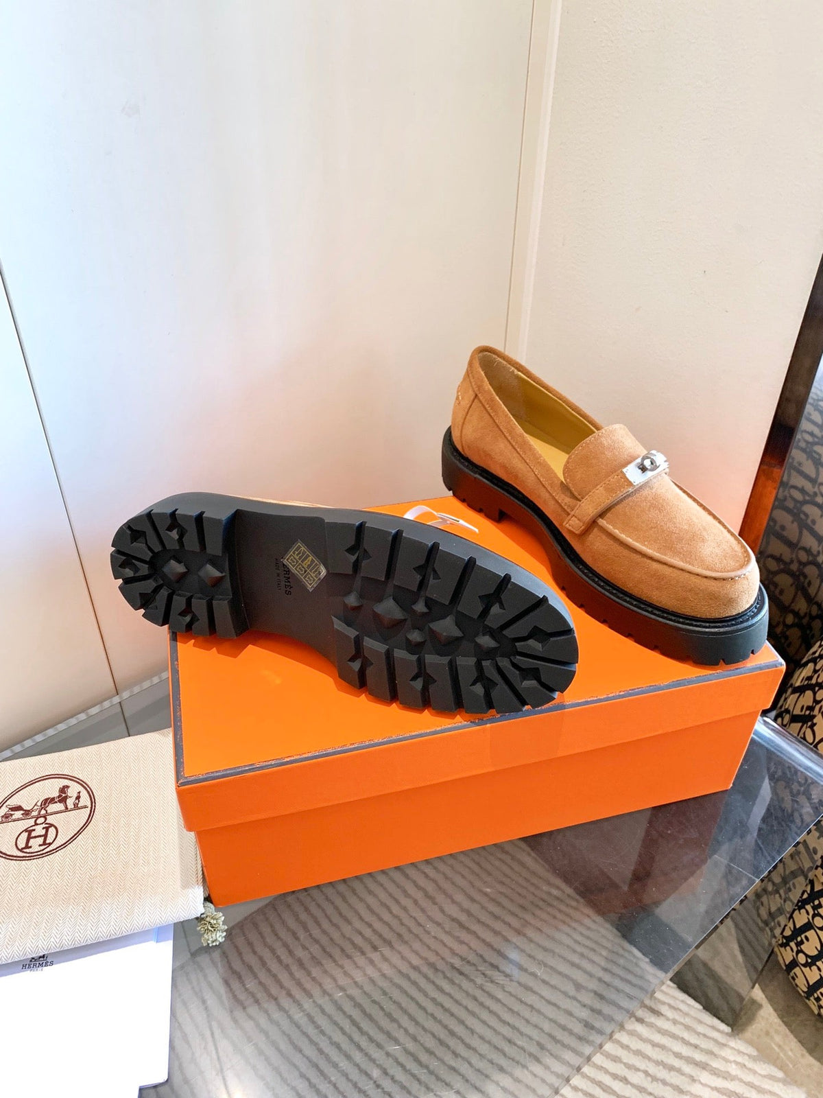ICONE LOAFER IN BRONZE BROWN SUEDE
