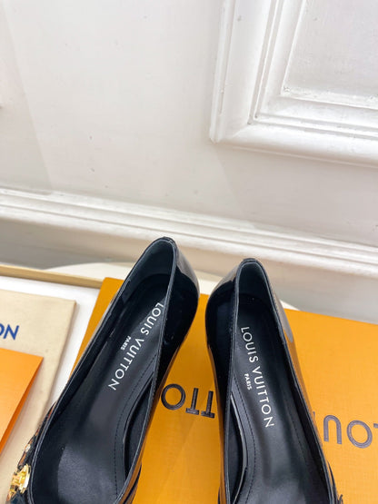 6AM HIGH PUMP 5 CM IN BLACK PATENT CALFSKIN