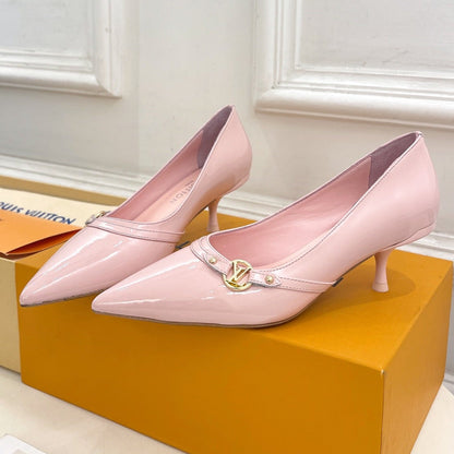 6AM HIGH PUMP 5 CM IN BABY PINK CALFSKIN