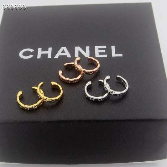 COCO CRUSH QUILTED MOTIF HOOP EARRINGS