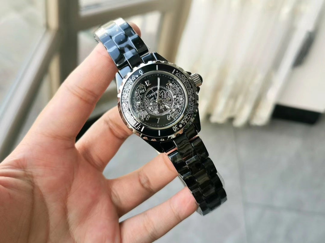 J12 Quartz 20Th Anniversary Black Ceramic